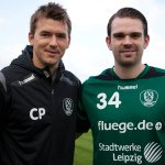 DHfK-Trainer Christian Prokop und Neuzugang Alen Milosevic - Foto Martin Glass
