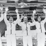 The German Winning team on the podium 1976 - Foto (c) IOC