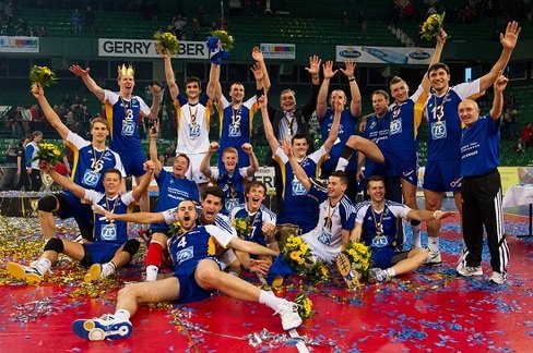Volleyball, DVV-Pokal Finale, Berlin Recycling Volleys vs. VfB Friedrichshafen