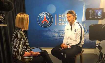 Amanda Davies im Interview mit Zlatan Ibrahimović
