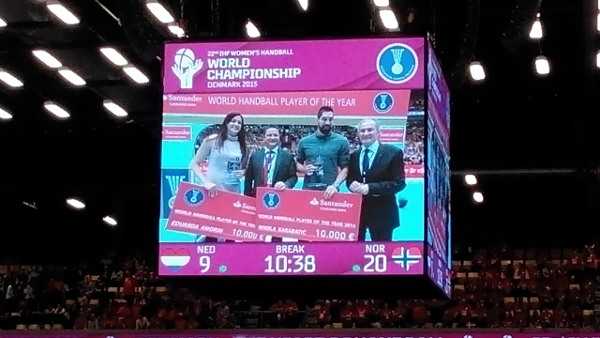 Handball WM 2015: Eduarda Amorim und Nikola Karabatic Welt-Handballer 2014 - Foto: SPORT4Final