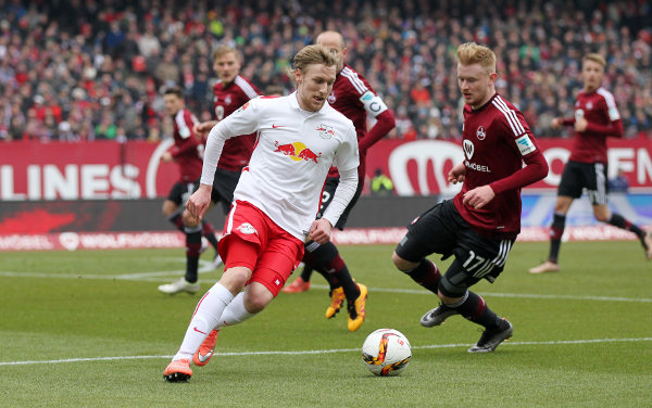 Deutsche Bundesliga, 1. FC Nuernberg vs. RasenBallsport Leipzig - Emil Forsberg (RB Leipzig) - Foto: GEPA pictures/Roger Petzsche