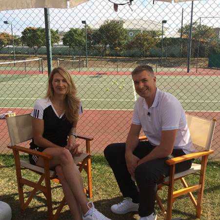 Steffi Graf und Dan Riddell - Foto: CNN International "Open Court"