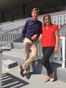 Winning Post-Moderatorin Aly Vance und Gerhard Schoeningh - CNN Winning Post: Rennbahn Berlin-Hoppegarten - Foto: CNN International "Winning Post"
