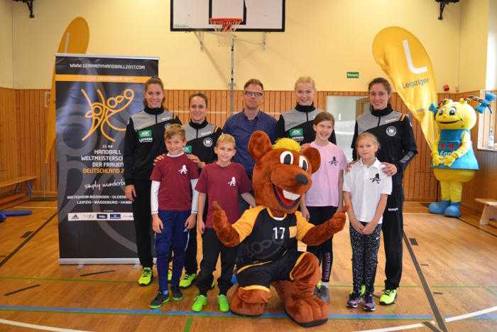 Handball WM 2017: Ladies in Lessingschule Leipzig - Sport-, Autogrammstunde, Training - Foto: Leipziger Organisationskomitee