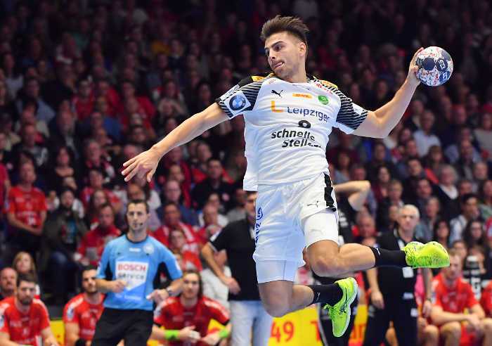 Lucas Krzikalla - SC DHfK Leipzig vs. MT Melsungen am 18.10.2017 in Melsungen - Handball DHB-Pokal - Foto: Rainer Justen Lucas Krzikalla - SC DHfK Leipzig vs. MT Melsungen am 18.10.2017 in Melsungen - Handball DHB-Pokal - Foto: Rainer Justen