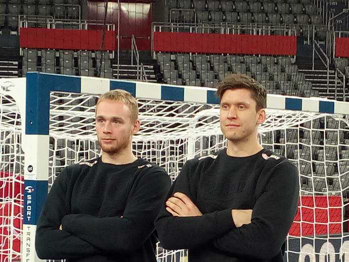 Handball EM 2018 - Rene Toft Hansen, Niklas Landin - Dänemark - Medientag Arena Zagreb - Foto: SPORT4FINAL