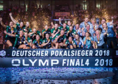 DHB Pokal Final4: VfL Oldenburg sensationeller Sieger über SG BBM Bietigheim. Stuttgart, Deutschland 20. Mai 2018 - Foto: HBF / Marco Wolf