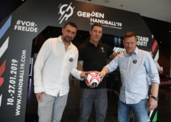 Handball WM 2019: Torsten Mattuschka, Stefan Kretzschmar, Andreas Neuendorf WM-Botschafter Berlin - Foto: Max Menning
