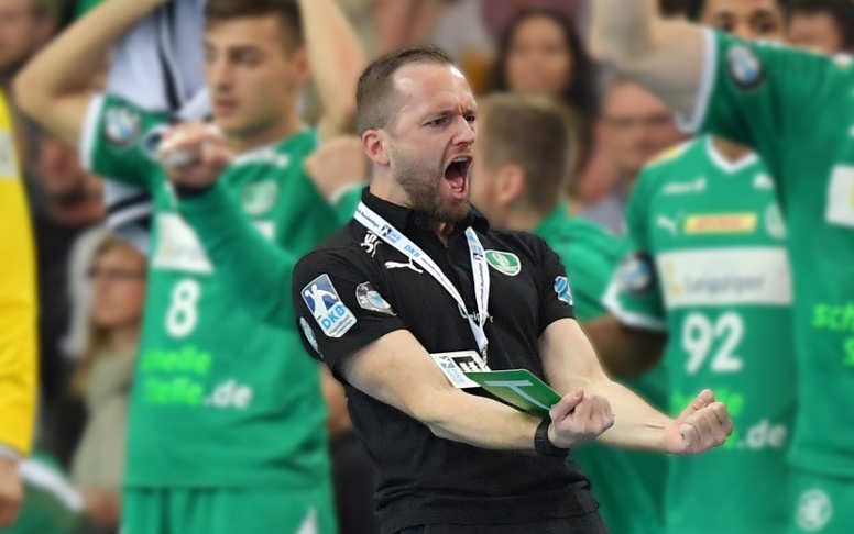 Andre Haber - SC DHfK Leipzig vs. THW Kiel - Handball Bundesliga - Foto: Rainer Justen