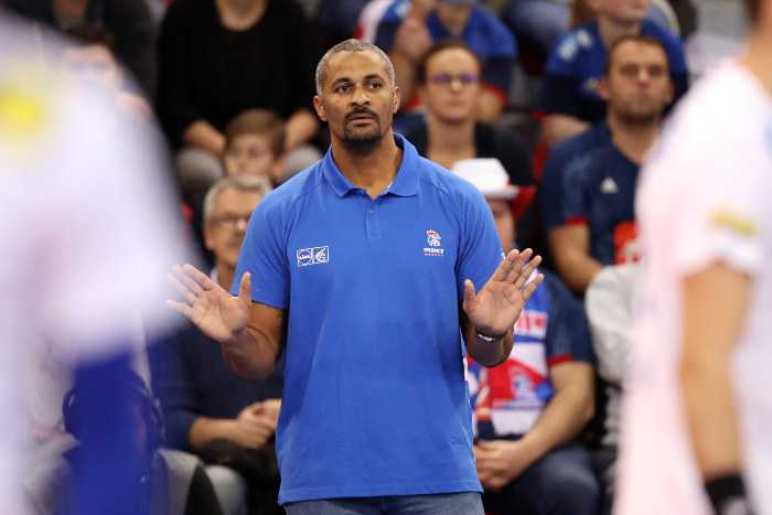 Handball WM 2019: Didier Dinart - Testspiel Frankreich vs. Slowenien am 07.01.2019 in Rouen - Copyright: FFHandball / S. Pillaud