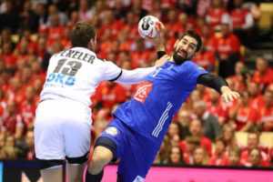 Handball WM 2019 - Frankreich vs. Deutschland um Bronze - Hendrik Pekeler und Nikola Karabatic - Copyright: FFHandball / S. Pillaud