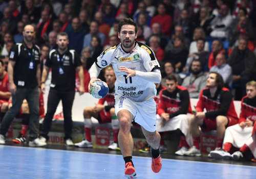 Lukas Binder - MT Melsungen vs. SC DHfK Leipzig - Handball Bundesliga am 09.11.2019 in Kassel - Foto: Rainer Justen