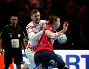 Handball EM 2020 - Sander Sagosen - Norwegen - Halbfinale gegen Kroatien - Foto: Joachim Schütz (http://www.stregspiller.com)