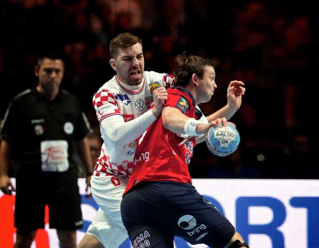Handball EM 2020 - Sander Sagosen - Norwegen - Halbfinale gegen Kroatien - Foto: Joachim Schütz (http://www.stregspiller.com)