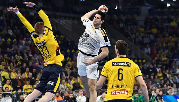 Marko Mamic - SC DHfK Leipzig vs. Rhein-Neckar Löwen - Handball Bundesliga am 03.03.2020 in Mannheim - Foto: Rainer Justen