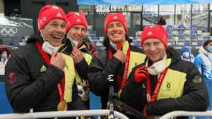 Olympia 2022 Peking Eurosport - Gold-Team um Francesco Friedrich im Eurosport-Interview - Copyright: Discovery / Eurosport