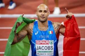 European Athletics Championships München 2022 Olympiastadion - Marcel Jacobs - Leichtathletik EM - Copyright: @Munich2022 / Marc Müller