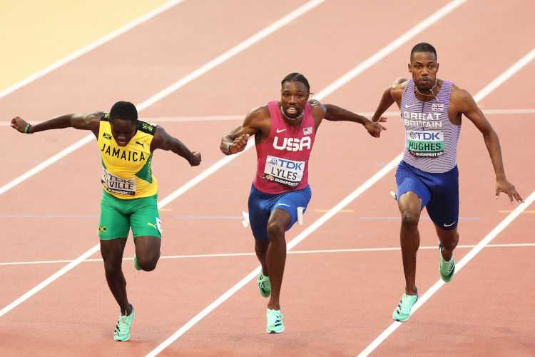 Leichtathletik WM 2023 Budapest 100 Meter Noah Lyles - Copyright: Getty Images for World Athletics