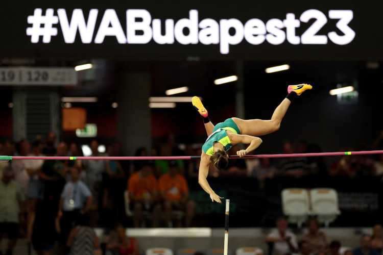 Leichtathletik WM 2023 Budapest Nina Kennedy - Copyright: Getty Images for World Athletics