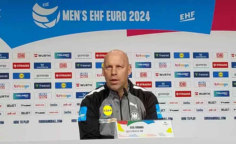 Handball EM 2024 Live EHF EURO - DHB-Sportvorstand Axel Kromer auf der DHB-Pressekonferenz am 21. Januar 2024 in der Lanxess Arena Köln - Copyright: SPORT4FINAL