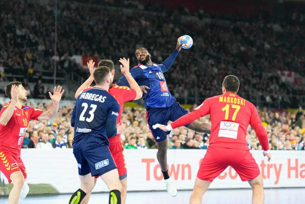 Handball EM 2024 Live - Frankreich vs. Nordmazedonien - Copyright: FFHANDBALL_ICONSPORTS Handball EM 2024 Live - Frankreich vs. Nordmazedonien - Copyright: FFHANDBALL_ICONSPORTS