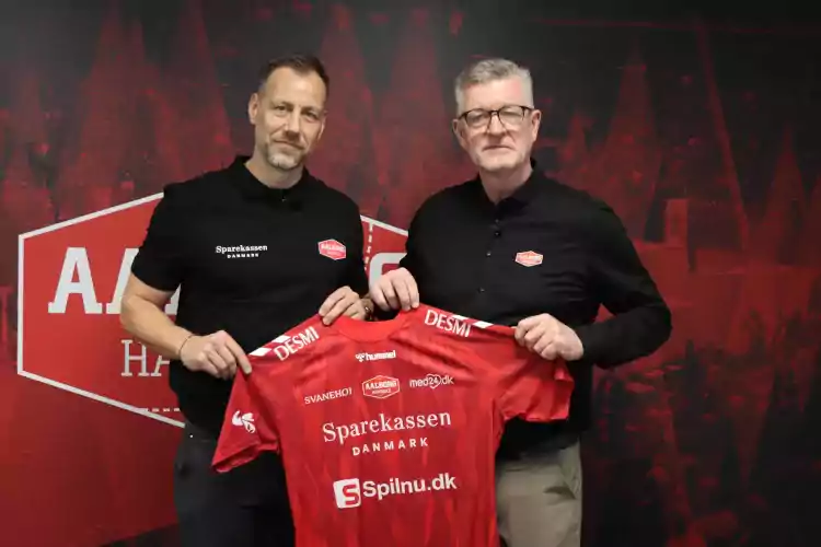 Handball Dänemark - Maik Machulla und Jan Larsen - Copyright: Aalborg Handbold Handball Dänemark - Maik Machulla und Jan Larsen - Copyright: Aalborg Handbold