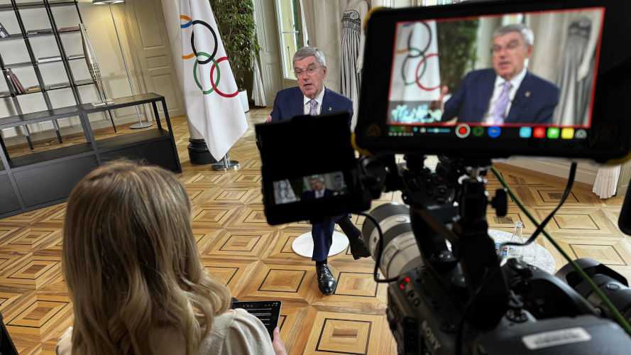 Eurosport Interview mit IOC Präsident Dr. Thomas Bach - Copyright: Maxime Dupuis / Eurosport