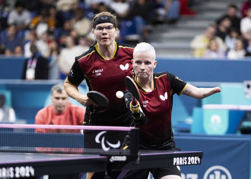 Paralympics Paris 2024 - Para Tischtennis - Stephanie Grebe und Juliane Wolf Deutschland DBS - Silber - Copyright: © Mika Volkmann / DBS