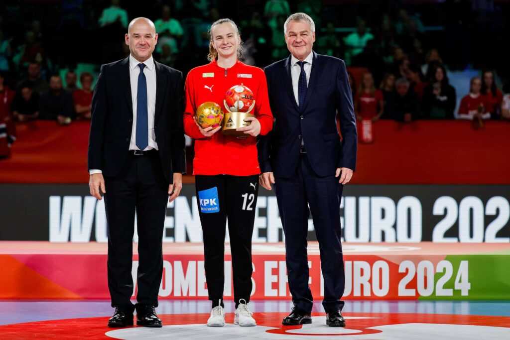 Handball EM 2024 EHF EURO Frauen MVP Anna Kristensen - Copyright: EHF/kolektiff