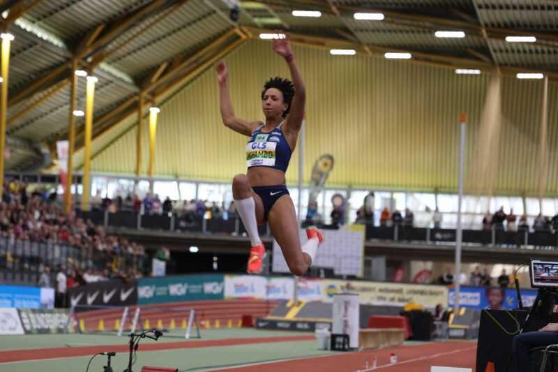 Malaika Mihambo - Leichtathletik Hallen-DM 2025 - Copyright ©: DLV/Theo Kiefner Malaika Mihambo - Leichtathletik Hallen-DM 2025 - Copyright ©: DLV/Theo Kiefner