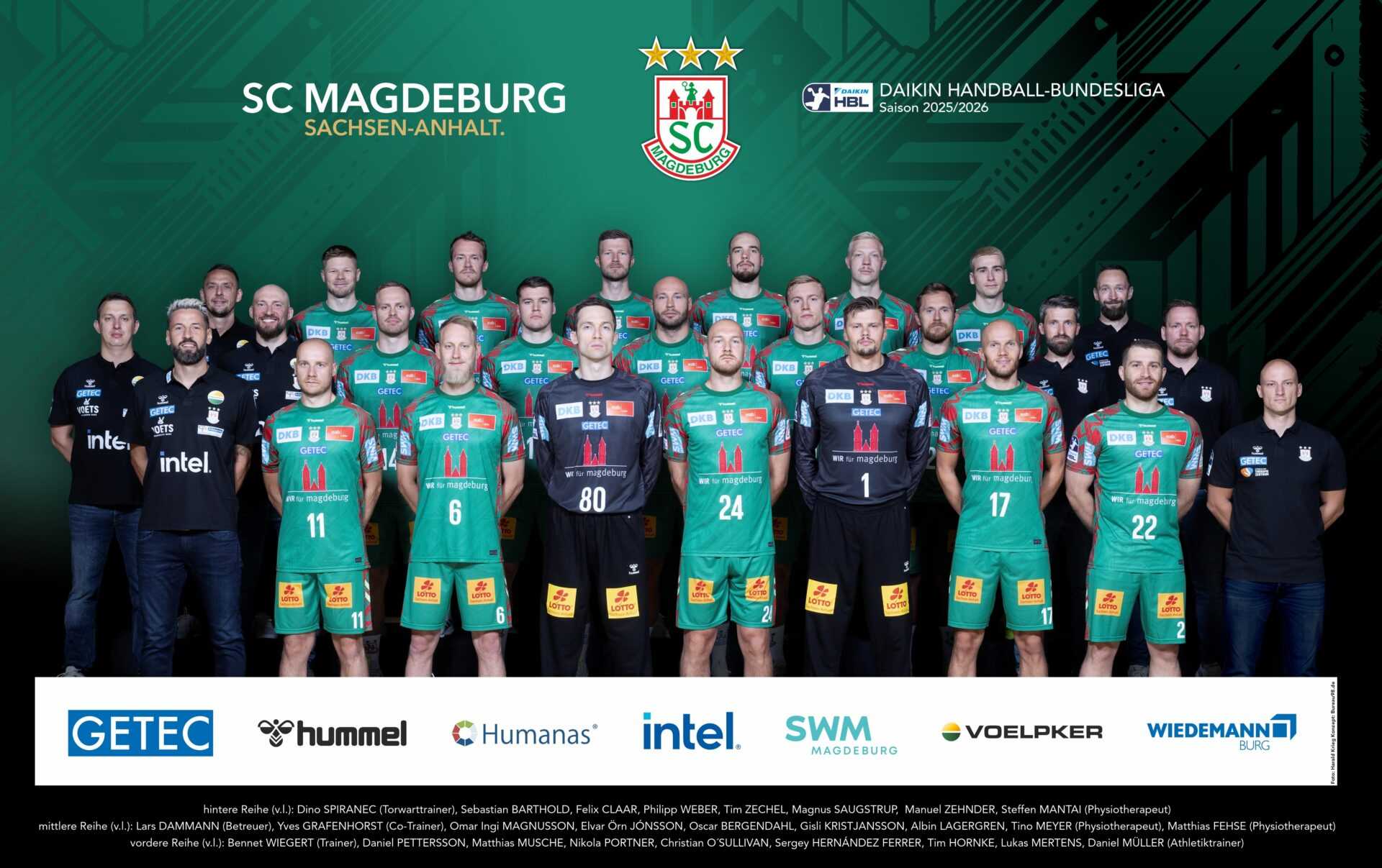 SC Magdeburg – Handball Bundesliga HBL und EHF Champions League Saison 2025-2026 – Copyright: SC Magdeburg