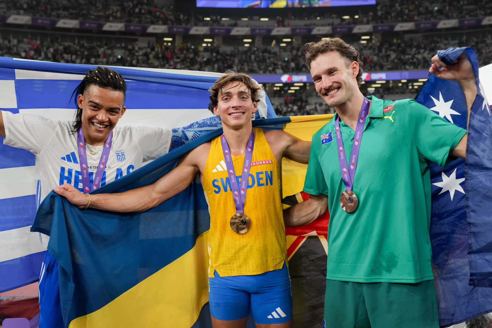 Leichtathletik WM 2025 Tokio - Armand Mondo Duplantis - Medaillen - Copyright: Dan VERNON for World Athletics