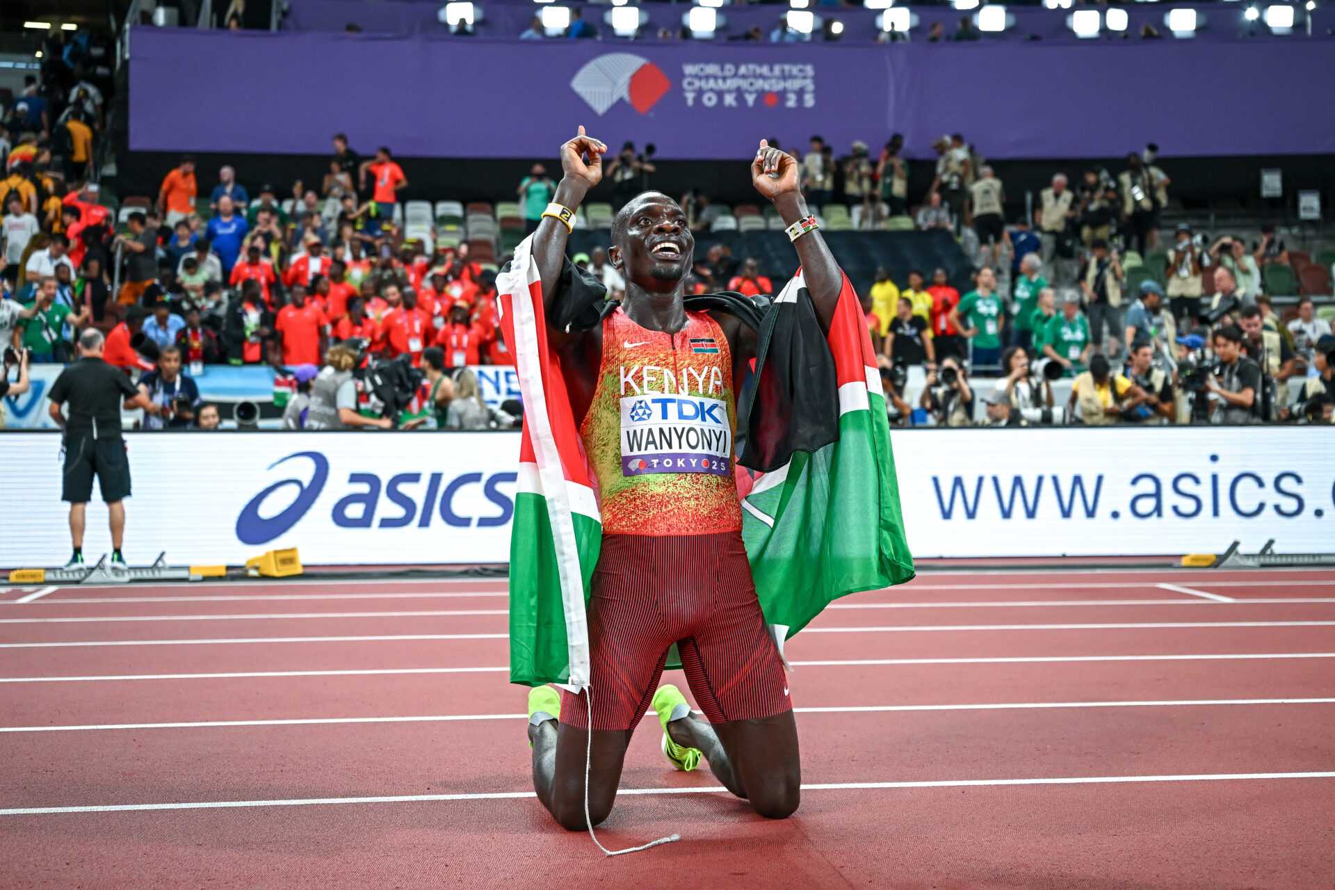 Leichtathletik WM 2025 Tokio - Emmanuel Wanyonyi Weltmeister 800 Meter - Copyright: Mattia Ozbot für World Athletics