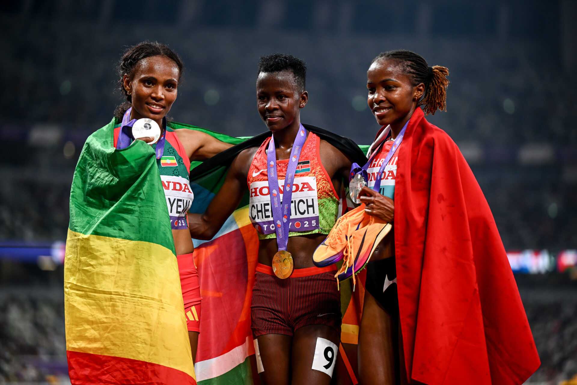 Leichtathletik WM 2025 Tokio - Faith Cherotich 3000 Meter Hindernis Gold - Copyright: Mattia Ozbot for World Athletics