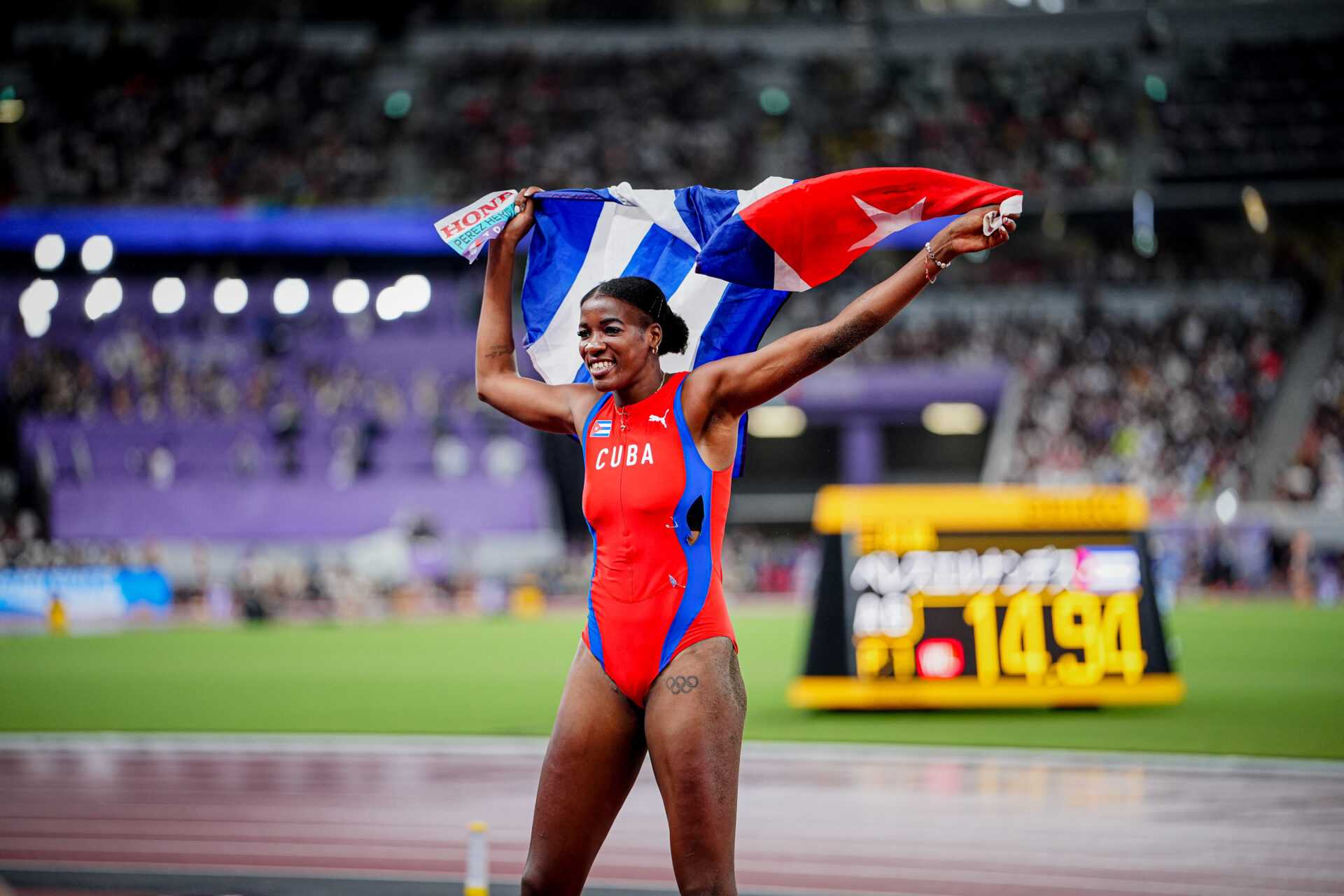 Leichtathletik WM 2025 Tokio - Leyanis Perez Hernandez Dreisprung Weltmeisterin - Copyright: Christel Saneh for World Athletics