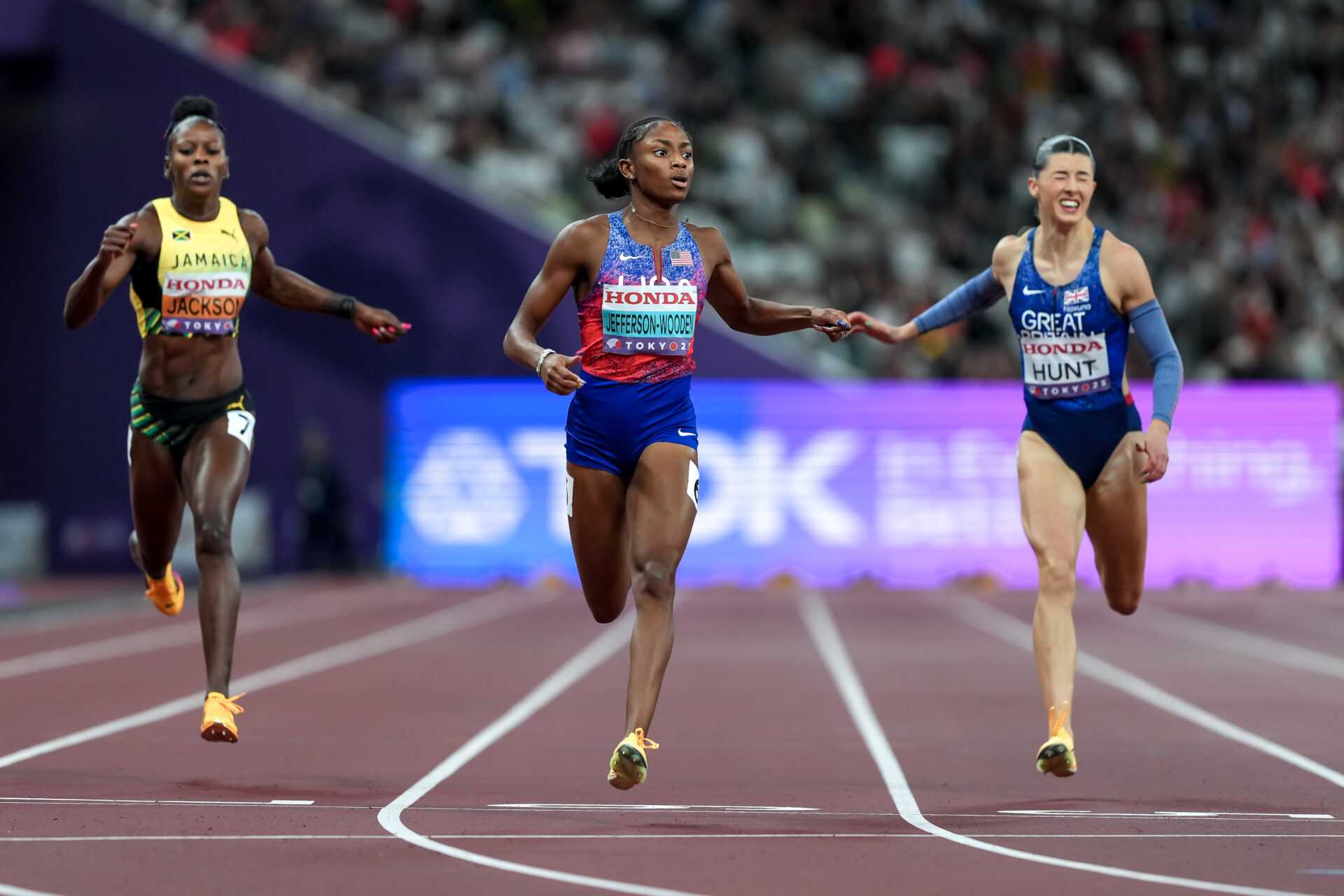 Leichtathletik WM 2025 Tokio - Melissa Jefferson-Wooden 200 Meter Siegerin - Copyright: Mattia Ozbot for World Athletics