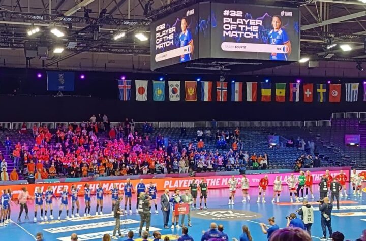 Handball WM 2025 Frauen - Dänemark vs. Frankreich - Player of the Match Sarah Bouktit - Foto Copyright: Privat