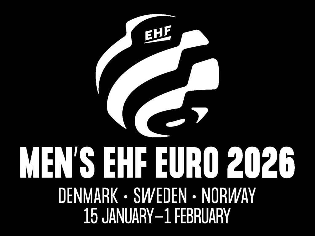 Handball EM 2026 EHF EURO Logo Europameisterschaft der Männer in Dänemark, Schweden, Norwegen - Copyright: EHF