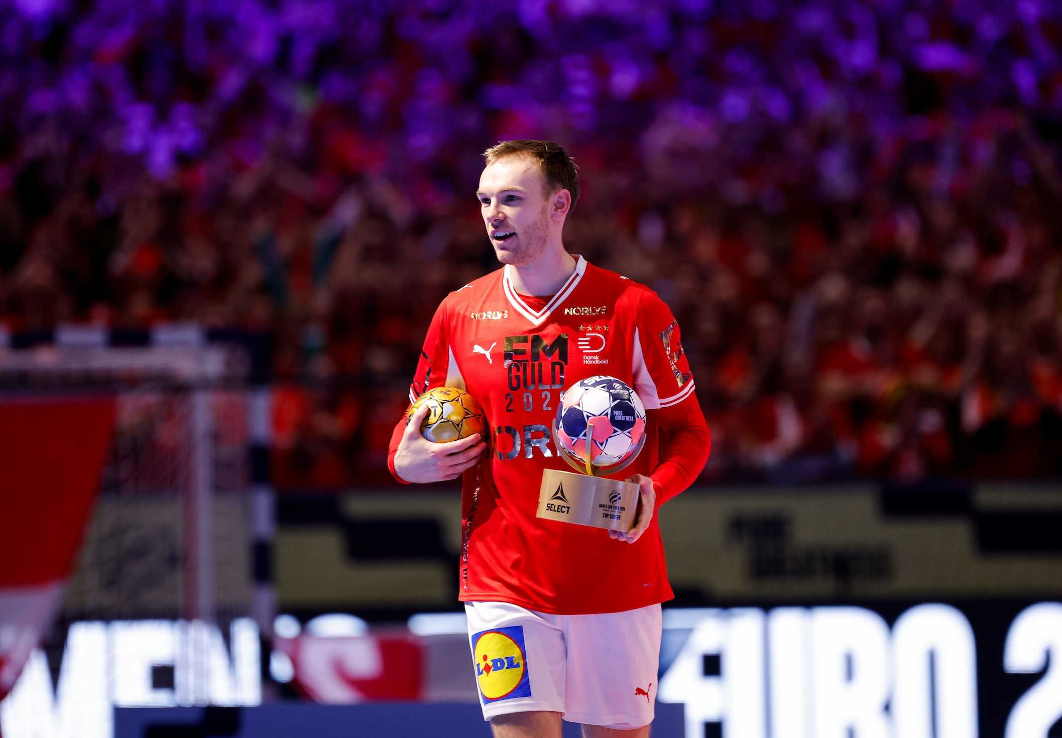 Handball EM 2026 EHF EURO Dänemark MVP Mathias Gidsel - Copyright: EHF/kolektiff