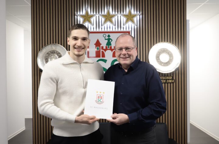 SC Magdeburg - Dominik Kuzmanovic und Marc-Henrik Schmedt - Handball Bundesliga - Copyright: SC Magdeburg / Katja Müller