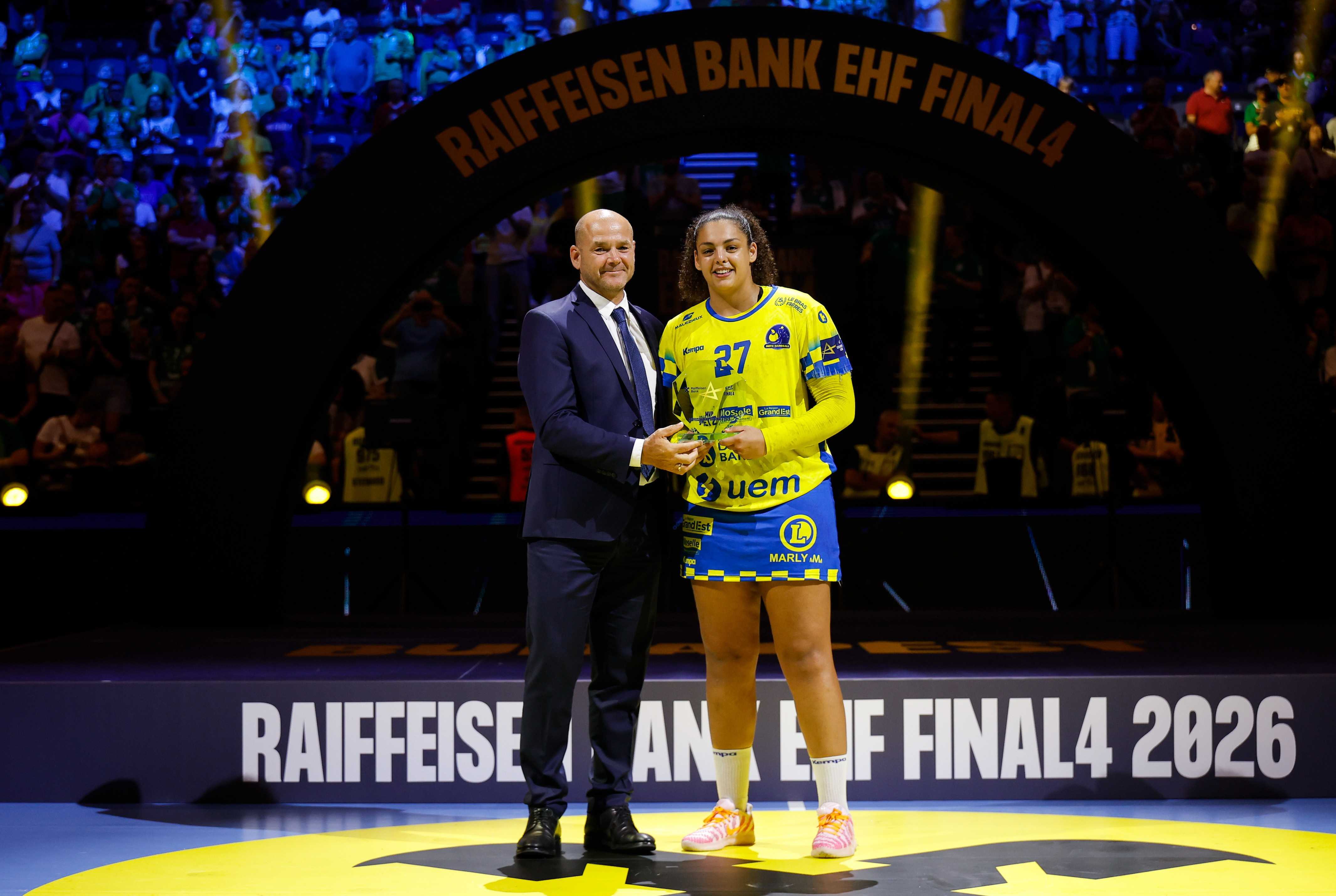 Handball EHF FINAL4 Frauen - Metz Handball - MVP Sarah Bouktit - Copyright: EHF/kolektiff Handball EHF FINAL4 Frauen - Metz Handball - MVP Sarah Bouktit - Copyright: EHF/kolektiff