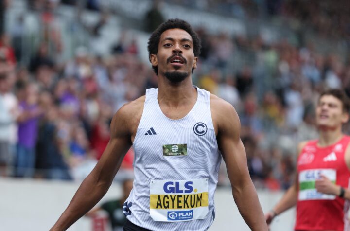 Finals 2026 Leichtathletik DM - Emil Agyekum 400 m Hürden - Copyright: © DLV/Theo Kiefner