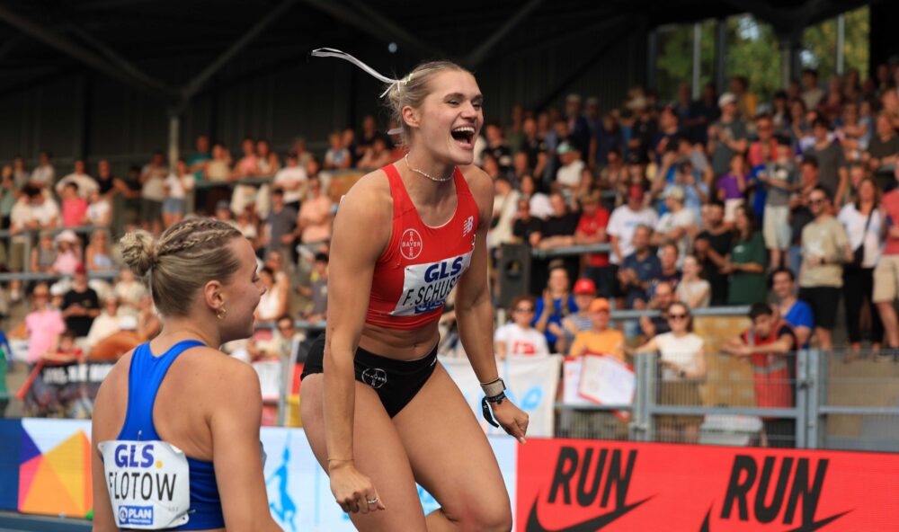 Finals 2026 Leichtathletik DM - Franziska Schuster 100 m Hürden Meisterin - Copyright: © DLV/Theo Kiefner