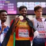 Leichtathletik EM 2026 Birmingham - Amanal Petros, Pietro Riva, Gashau Ayale Marathon - Copyright: © European Athletics / Maja Hitij