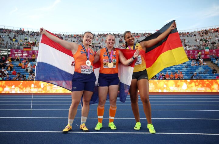 Leichtathletik EM 2026 Birmingham - Kugelstoßen Frauen - Jessica Schilder, Jorinde van Klinken, Yemisi Mabry - Copyright ©European Athletics / Maja Hitij