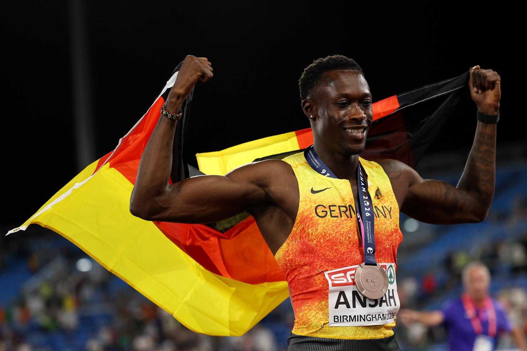 Leichtathletik EM 2026 Birmingham - 100 Meter Männer - Owen Ansah - Copyright: © European Athletics / Maja Hitij Leichtathletik EM 2026 Birmingham - 100 Meter Männer - Owen Ansah - Copyright: © European Athletics / Maja Hitij