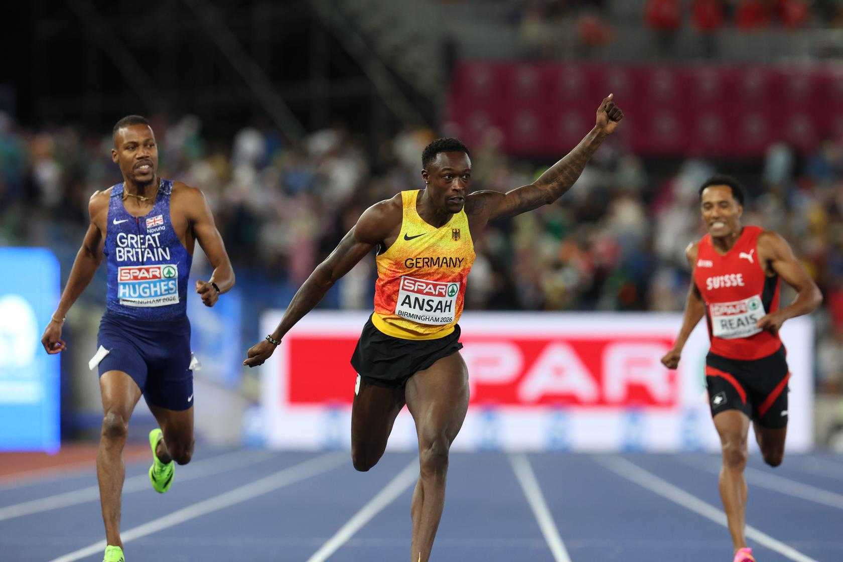 Leichtathletik EM 2026 Birmingham - Owen Ansah, Zharnel Hughes 200 Meter Finale - Copyright ©: @LOC / STEF8499.JPG