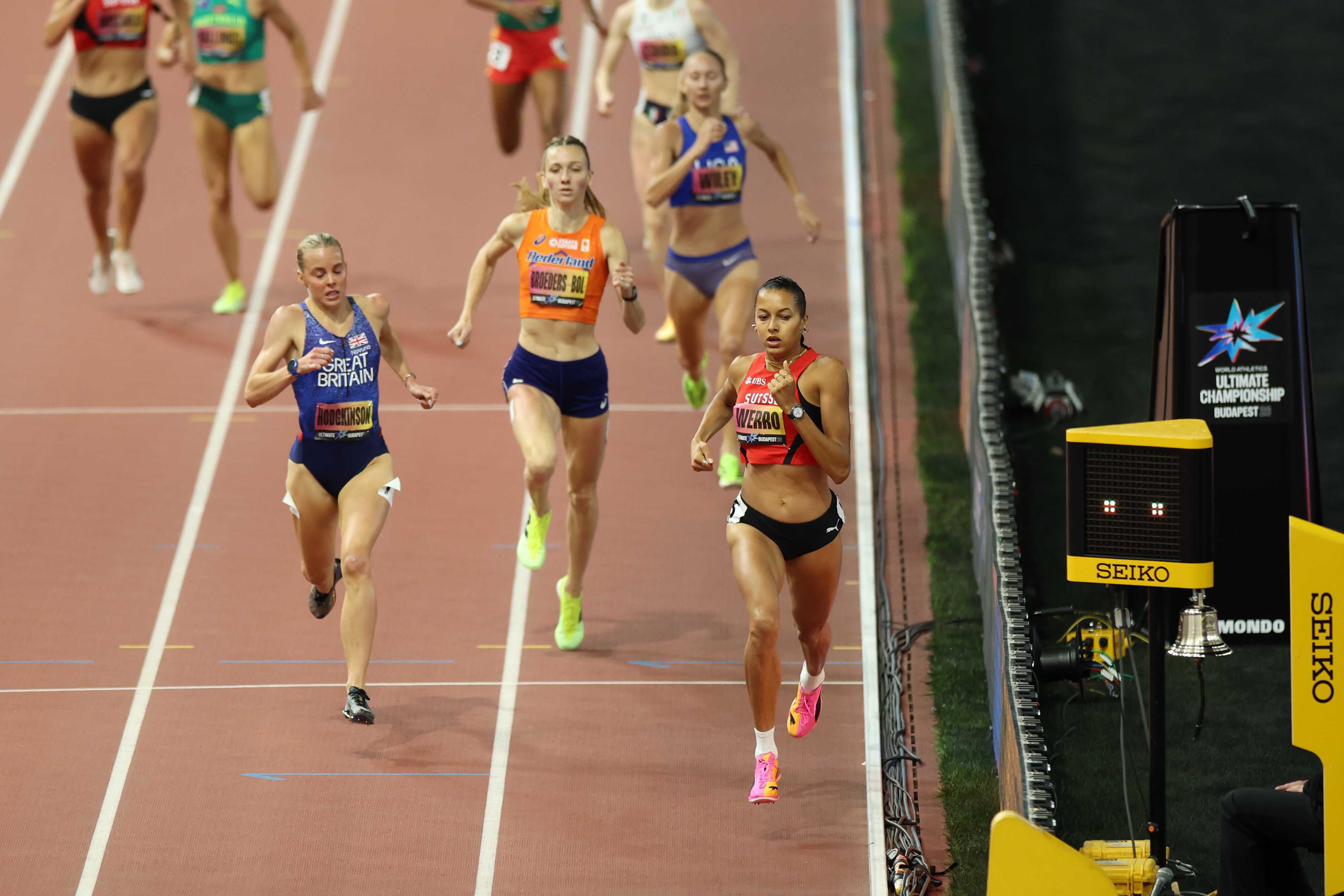 Leichtathletik Ultimate WM 2026 Budapest Live Audrey Werro 800 Meter - Copyright: Maja Hitij/World Athletics via / über Getty Images