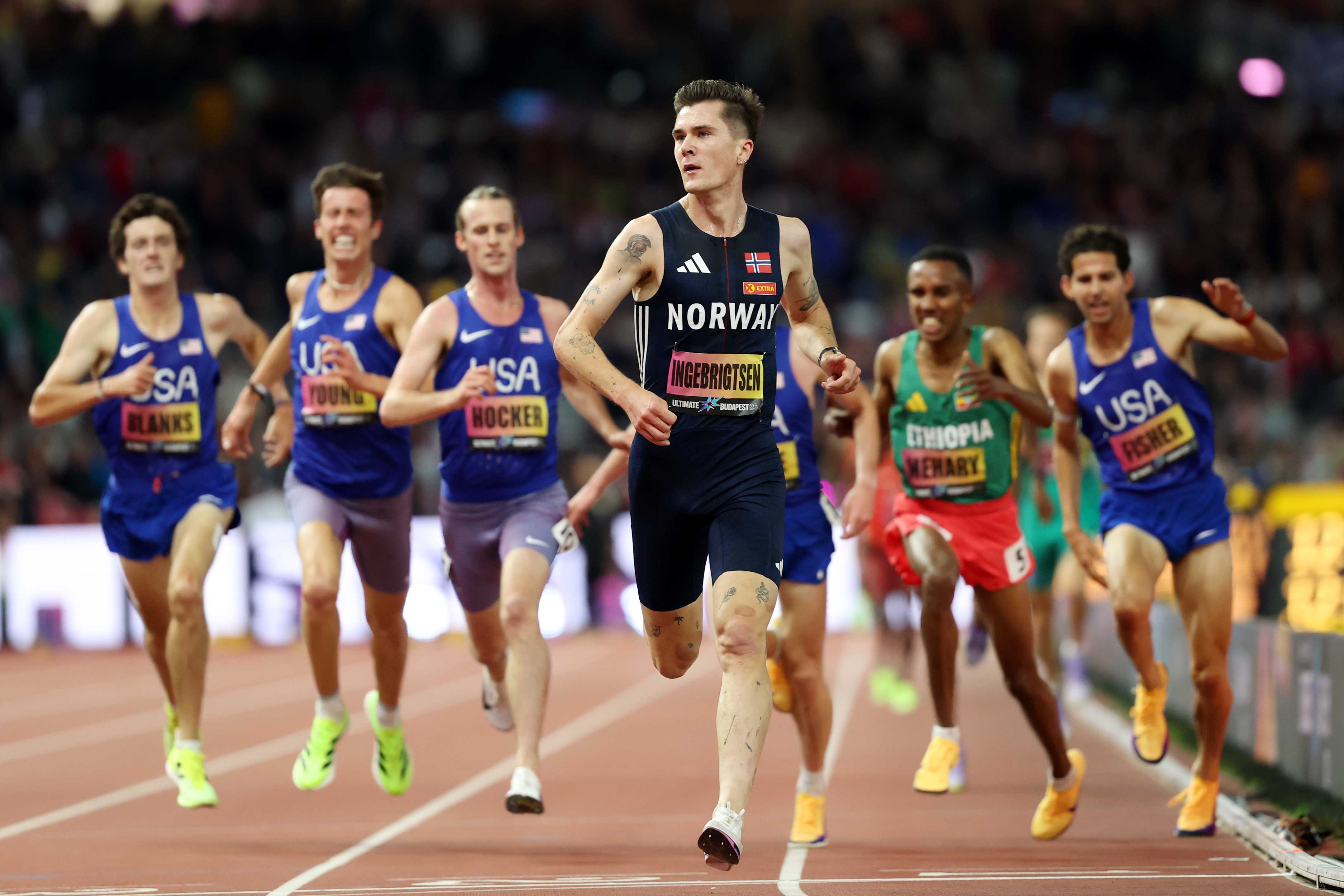 Leichtathletik Ultimate WM 2026 Live Budapest Jakob Ingebrigtsen 5000 Meter - Copyright: Maja Hitij/World Athletics via / über Getty Images Leichtathletik Ultimate WM 2026 Live Budapest Jakob Ingebrigtsen 5000 Meter - Copyright: Maja Hitij/World Athletics via / über Getty Images